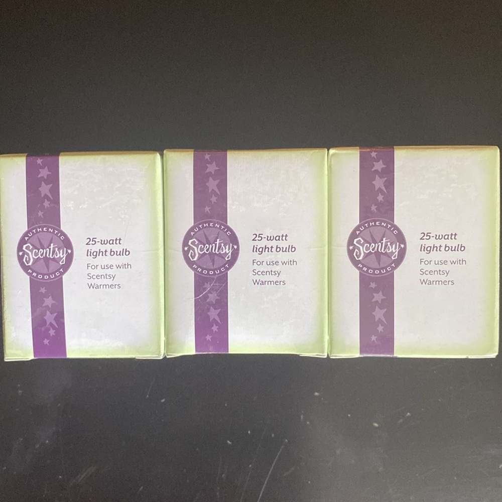 Scentsy 25-Watt Lightbulb Warmer Light Bulb NEW - 3 Bulb Set